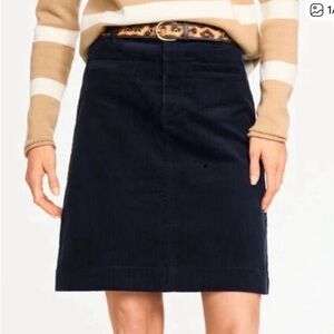 Talbots navy corduroy skirt 4